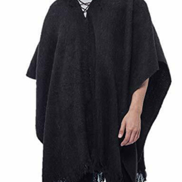 Handmade Poncho, Hooded Wool 