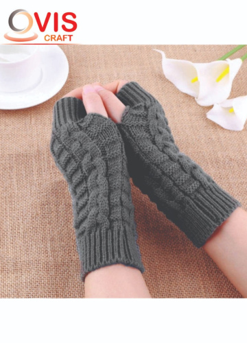 Winter Autumn Warmer Fashion Girls Wrist Gloves Women Knitted Fingerless Finger Glove