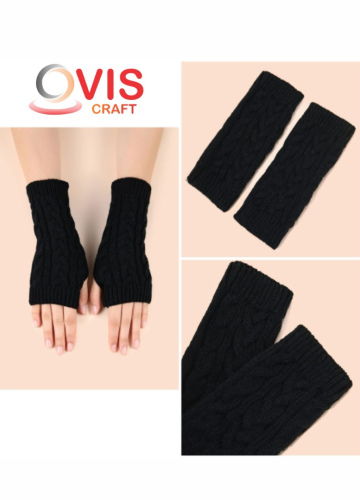 Winter Autumn Warmer Fashion Girls Wrist Gloves Women Knitted Fingerless Finger Glove