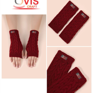 Winter Autumn Warmer Fashion Girls Wrist Gloves Women Knitted Fingerless Finger Glove