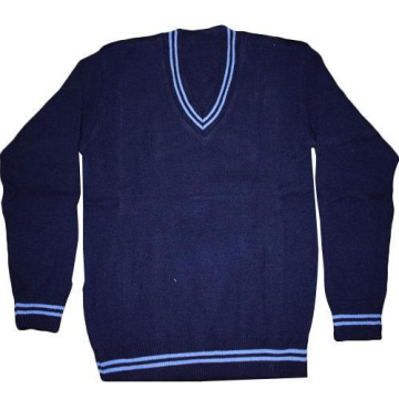 Full Length School Uniform Sweater Collar Type: V Neck